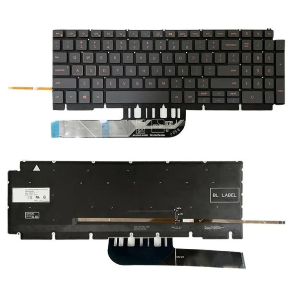 Cbtx Dell Inspiron G15 5510 5511 5515 5520 Abd Versiyonu Turuncu Arka Işık Laptop Klavye