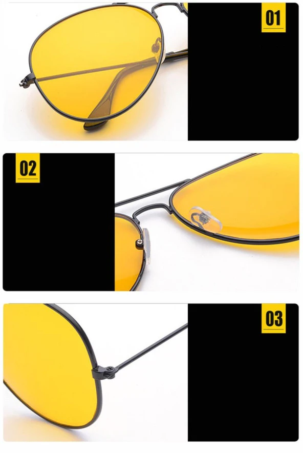 Zhlbutik Aviator Design UV400 Güneş Gözlüğü - 4