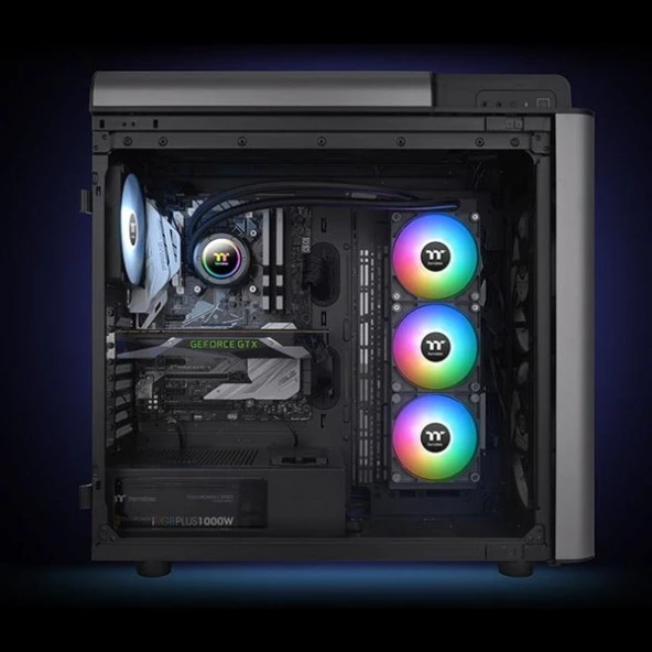 THERMALTAKE 420MM TH420 V2 CL-W376-PL14SW-A ARGB AM5-1700P SIVI SOĞUTMALI İŞLEMCİ FANI - Resim 6