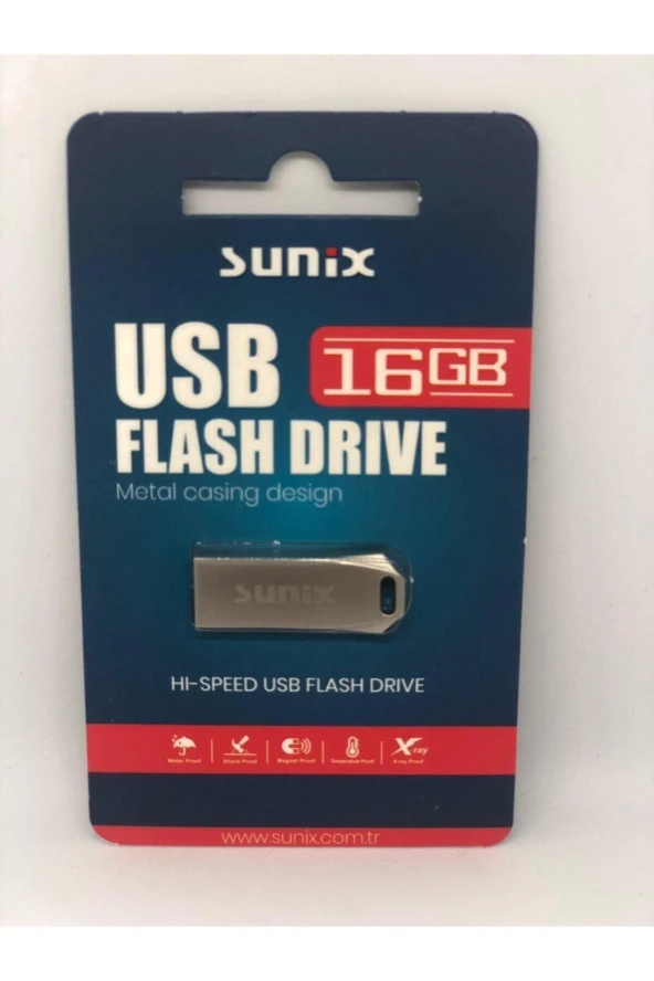 Sunıx 16gb Usb Metal Flash Bellek