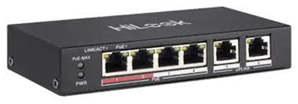 Hilook NS-0106P-35 4 Port PoE, 35W, +2 Port Megabit Uplink Switch