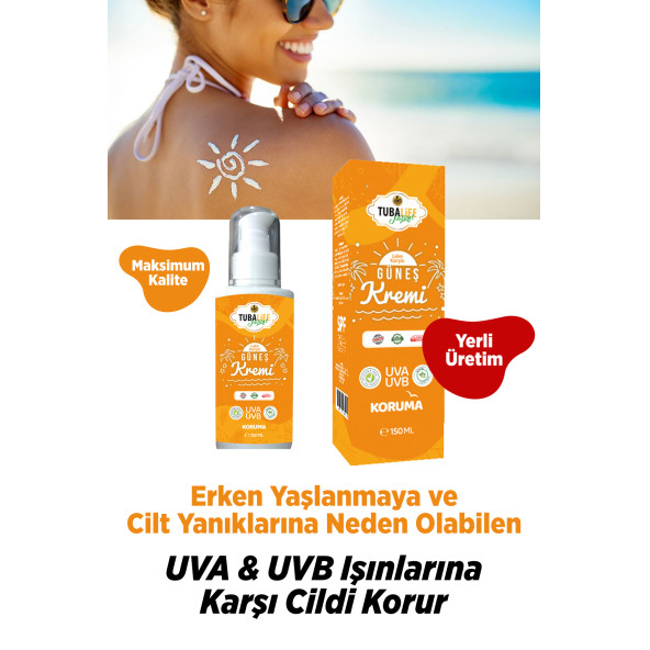 Tubalife Spf 50 Güneş Kremi 150 ml - Cilt Aydınlatıcı Ton Eşitleyici Uva - Uvb Koruyucu - 3
