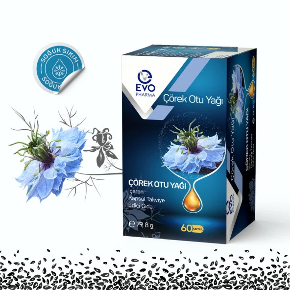 EVO PHARMA Çörek Otu Yağı İçeren Kapsül Takviye Edici Gıda 60 Kapsül - 5