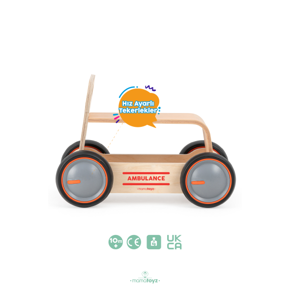 Driveme Wood Ambulans Yürüteç - Bin Sür - Oyuncak Deposu - 2