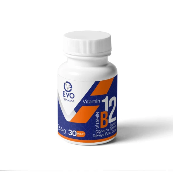 Evopharma Vitamin B12 İçeren Çiğneme Tableti Takviye Edici Gıda 30 Tablet - 3