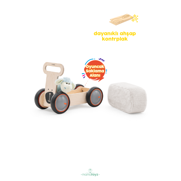 Driveme Soft Ayı Figürlü Yürüteç - Bin Sür - Oyuncak Deposu - 6