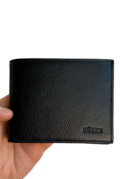 Siyah Hakiki Deri Yatay Model Klasik Erkek Cüzdan - SD3012 ürün görseli