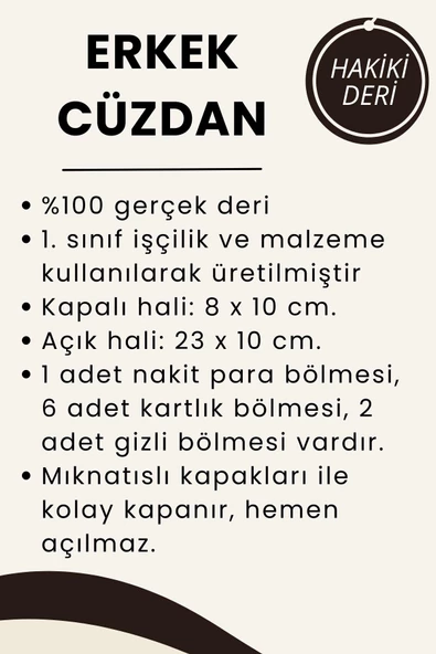 Siyah Hakiki Deri Dikey Model Mıknatıslı Erkek Cüzdan - SD3018 - Resim 6