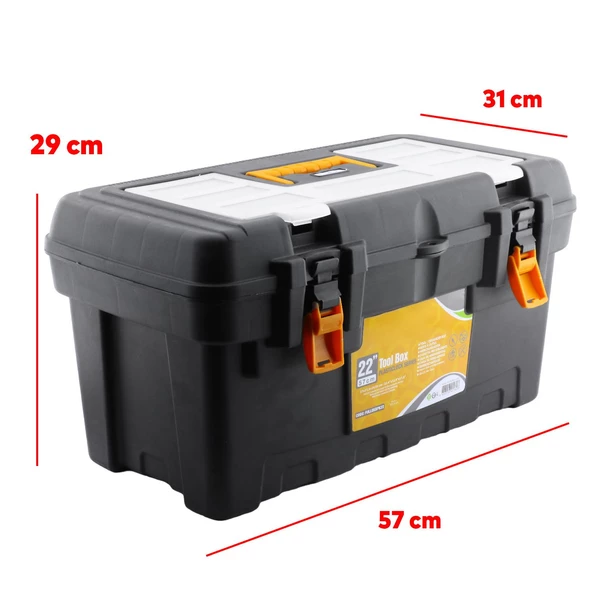 Plastik Açma Kapatmalı 22'' Inç Organizer Bölmeli Taşınabilir Kulplu Takım Çantası Alet Çanta 57 Cm - Resim 2