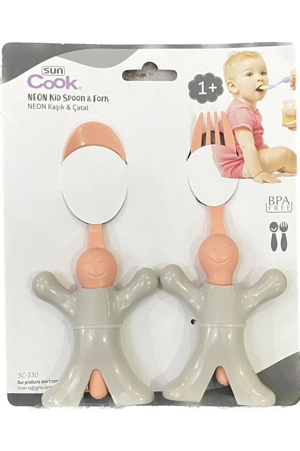Sun Cook Neon Çocuk-Bebek-Kaşık Çatal - 3