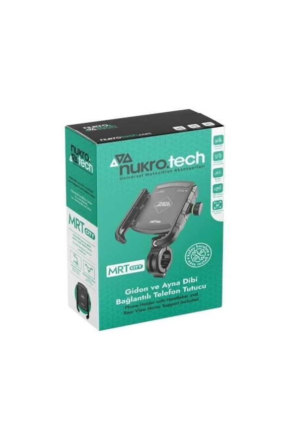 Nukrotech MRT CITY Poliamid Destekli Motosiklet Telefon Tutucu - 4