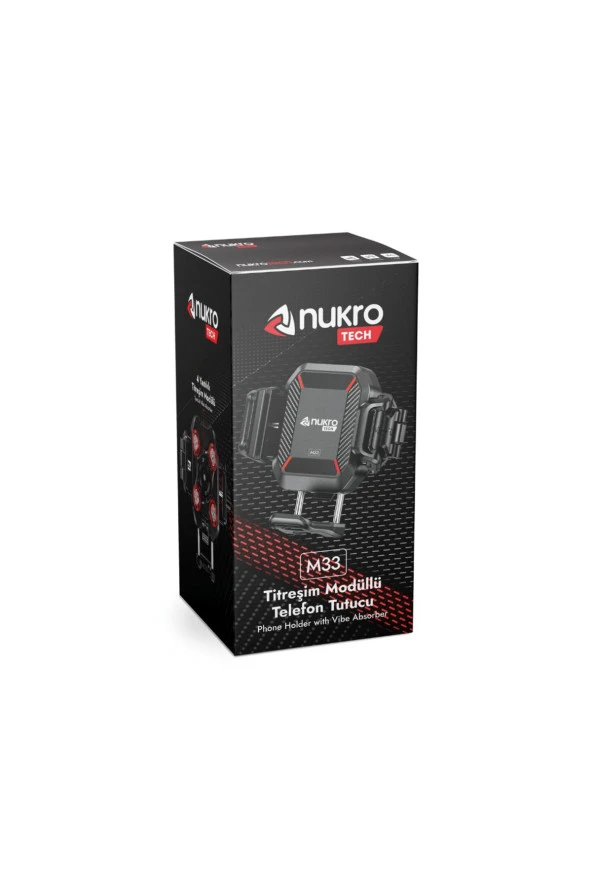 Nukrotech M33 Titreşim Modüllü Motosiklet Telefon Tutucu - 4