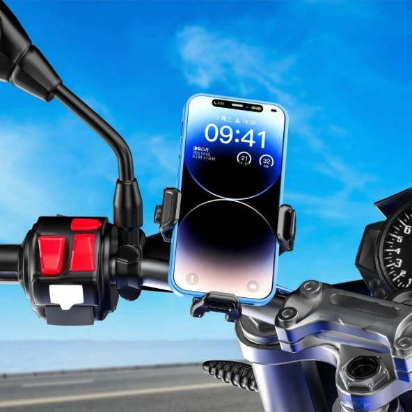 Nukrotech M33 Titreşim Modüllü Motosiklet Telefon Tutucu - 7
