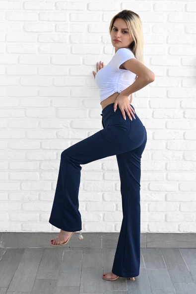 Kadın İspanyol Paça Toparlayıcı Pantolon 6213-23 - 9