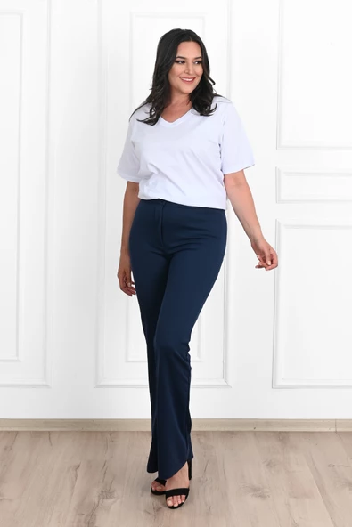 Kadın İspanyol Paça Toparlayıcı Pantolon 6213-23 - 11