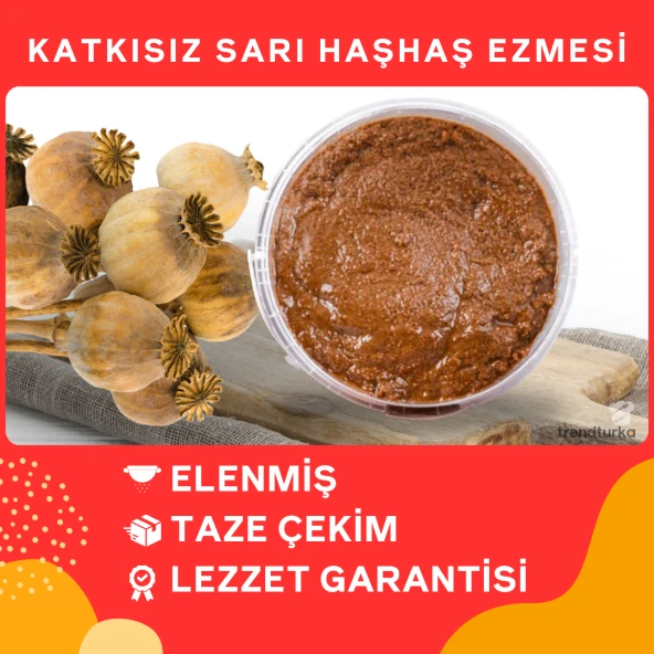 Afyon Meşhur %100 Doğal Katkısız Sarı Haşhaş Ezmesi 1 Kg