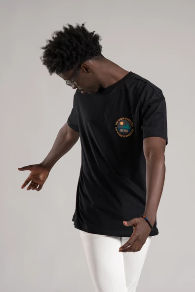 FBI Yarım Oversize (Hafif Bol Kesim) Arkası Baskılı Pamuklu T-shirt - 9