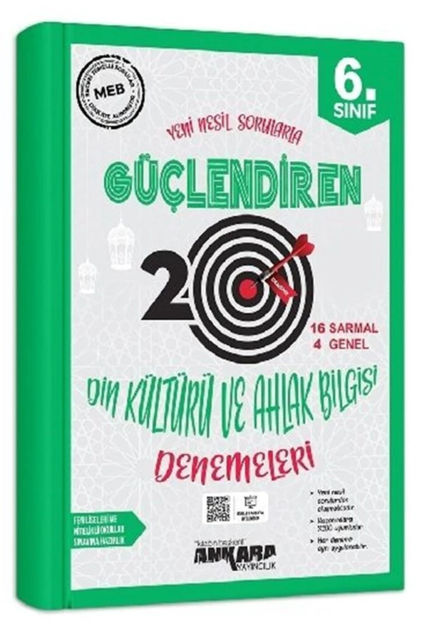 6. Sınıf Din Kültürü Ve Ahlak Bilgisi 20 Deneme Güçlendiren(iadesiz)