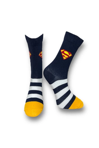 Me-vo  2'li Çok Renkli Bay/Bayan Unisex Esnek Nem Alabilen Pamuklu Desenli Soket  Çoraplar - Resim 4