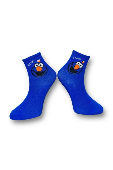 Me-vo  3'lü Çok Renkli Bay/Bayan Unisex Esnek Nem Alabilen Pamuklu Çizgi Film Karakterli Soket Çoraplar - Resim 3