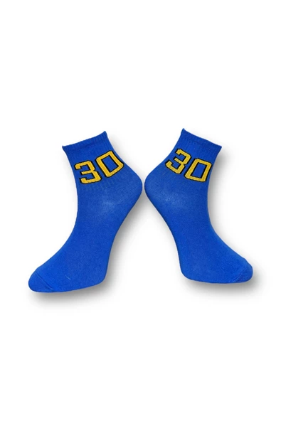 Me-vo  2'li Çok Renkli Bay/Bayan Unisex Esnek Nem Alabilen Pamuklu Sayı İşlemeli Soket Çoraplar - Resim 5