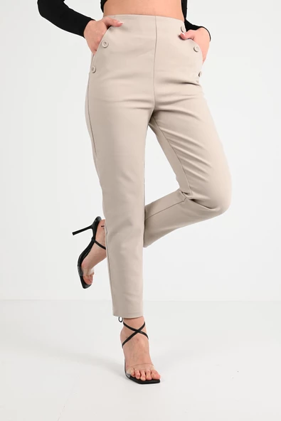 Kadın Bel Lastikli Pantolon 6230-24 - 7