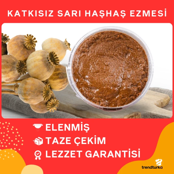 Afyon Meşhur %100 Doğal Katkısız Sarı Haşhaş Ezmesi 2 Kg