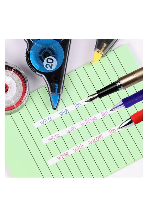 Şerit Daksil 5mmx8 Metre 6 Adet Şerit Düzeltici Temat Şerit Silici Büro Ofis Okul - 3