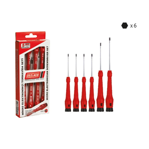 Cer-pa Elektronikçi Tornavida Seti Takımı Alyan 6 Parça ürün görseli