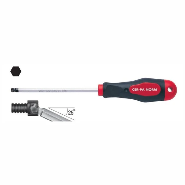 Cer-pa Prosoft Ballpoint Uçlu Tornavida 3x100 ürün görseli 1