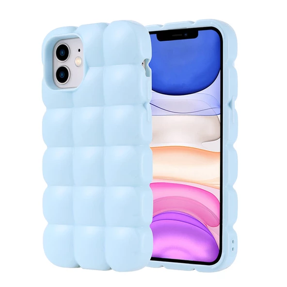 iPhone 12 Kılıf Parlak Esnek Silikon Dom Dom Kılıf - Resim 2