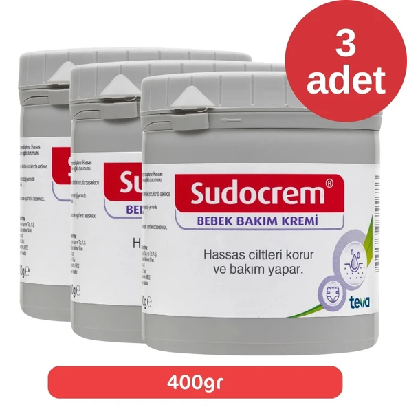 Sudocrem 400 gr 3'lü Bebek Bakım Kremi