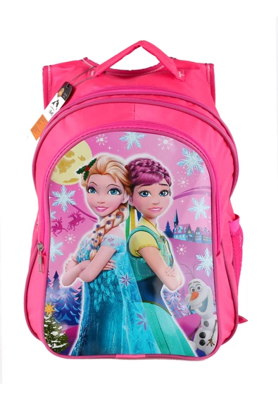 Lugmo Ortaokul İlkokul Çantası ve Beslenme Çantası 3 Cepli Pedli İkili Prenses Pembe - 3