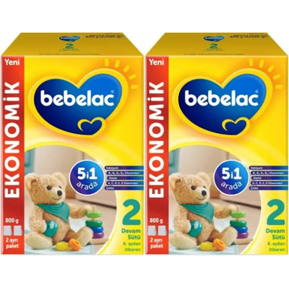 Bebelac 2 Devam Sütü 800 gr 2 Adet