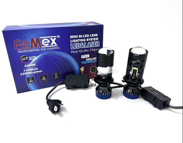 Femex H4 Pro Exclusive Mini Bi-Led Lens Csp Lextar Chip 50w