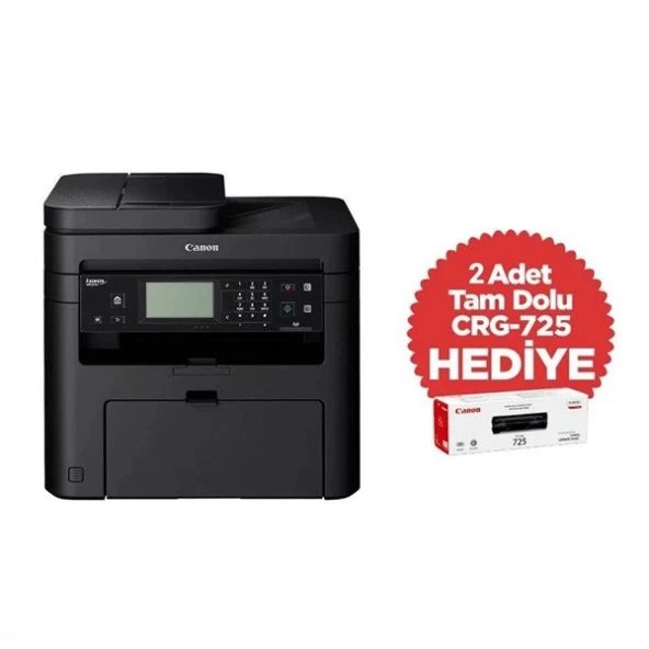 CANON MF237w A4 Siyah Çok Fonksiyonlu Faxlı Laser Yazıcı USB 2.0,Ethernet,Kablosuz Demo+2 Tonerli - 2