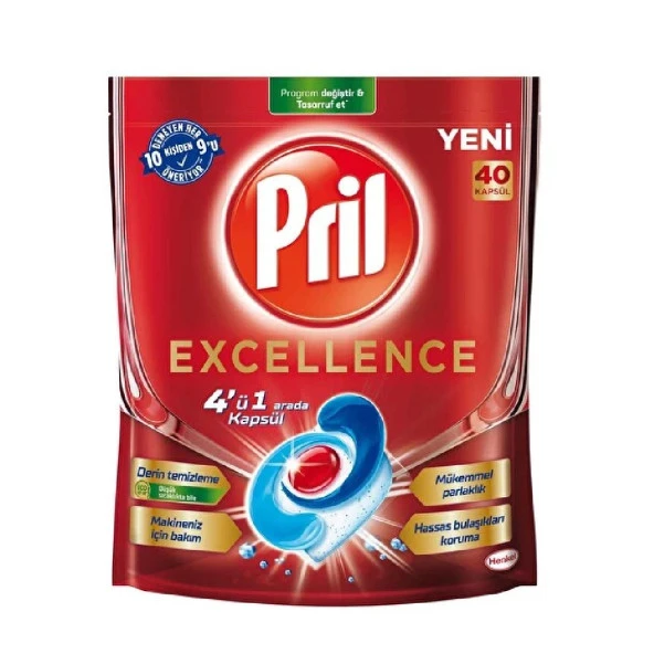 Pril Excellence 4'ü 1 Arada 40'lı Kapsül