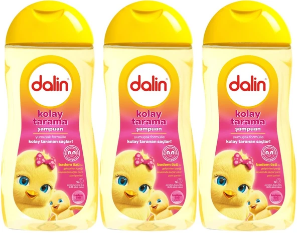 Dalin Bebek Kolay Tarama Şampuanı 200ML Badem Özlü (3 Lü Set)