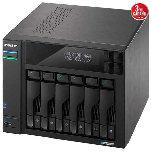 ASUSTOR AS6706T-8GB CELERON QC- 8GB RAM- 6-diskli Nas Server (Disksiz) - Resim 3