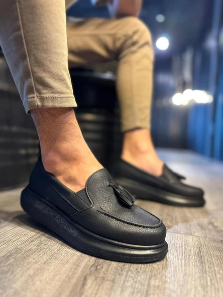 Günlük Spor Klasik Ayakkabı 818 Siyah (Siyah Taban) - Resim 2