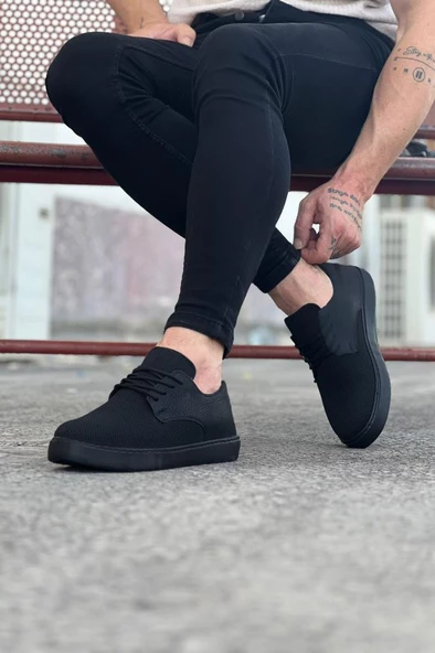 WG016 Kömür Triko Erkek Casual Ayakkabı - Resim 2
