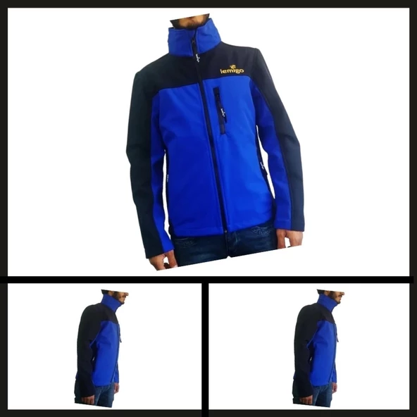 Uyguna-Yakala Lemigo Softshell Mavi-siyah Mont - 2