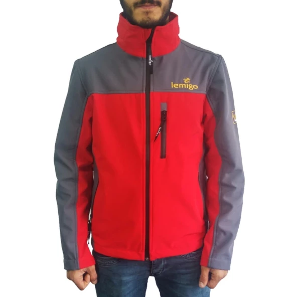 Uyguna-Yakala Lemigo Softshell Kırmızı-gri Mont - 3