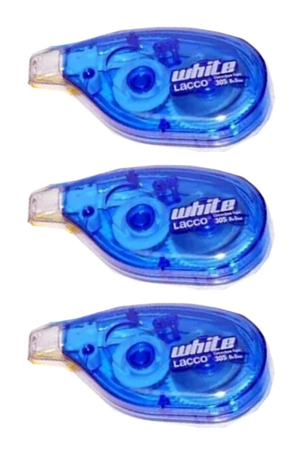 Şerit Daksil 5mmx8 Metre 3 Adet Şerit Düzeltici Lacco Şerit Silici Büro Ofis Okul