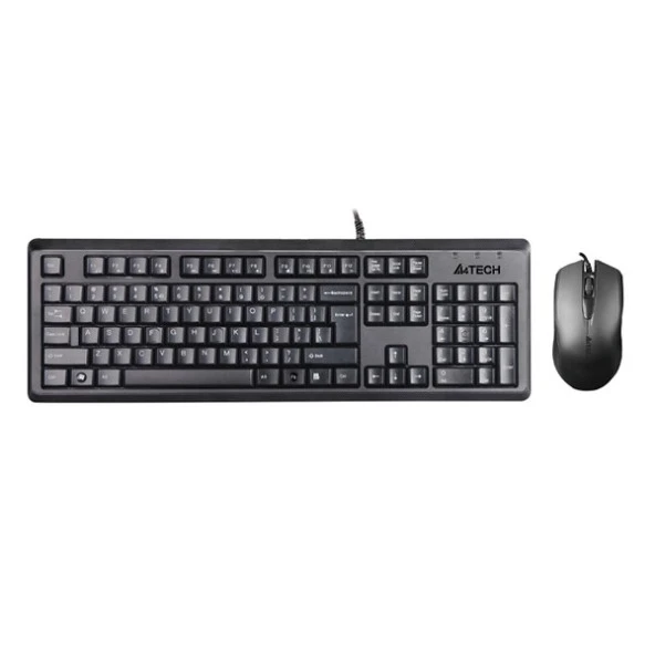 A4 TECH KR-9276 USB Q Trk Optic Mouse Suya Dayanıklı Siyah Multimedya Klavye - Mouse Set