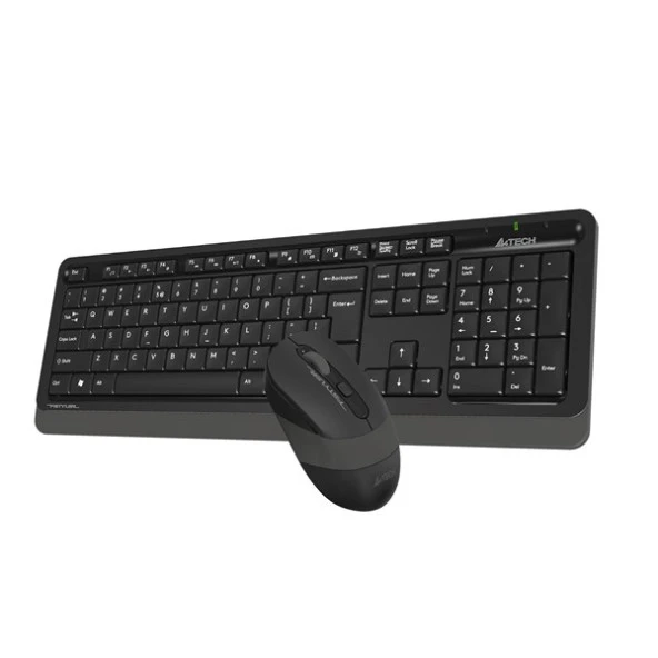 A4 TECH FG1010 Kablosuz Q Trk Optic Mouse Siyah/Gri Multimedya Klavye - Mouse Set - 2