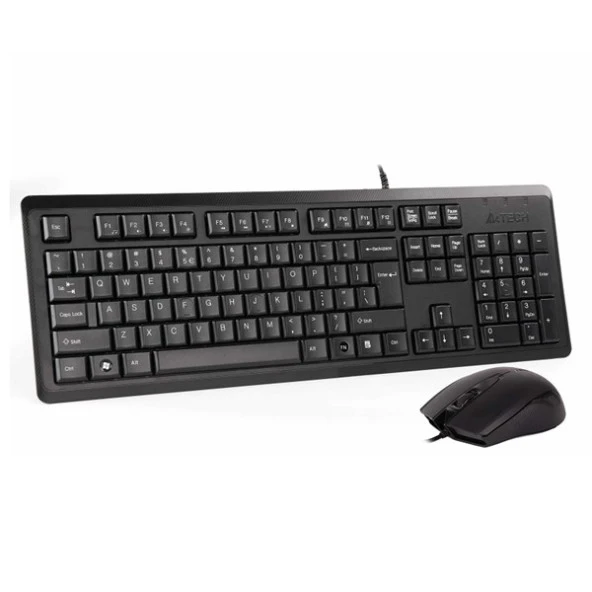 A4 TECH KR-9276 USB Q Trk Optic Mouse Suya Dayanıklı Siyah Multimedya Klavye - Mouse Set - 3