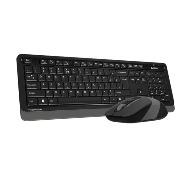 A4 TECH FG1010 Kablosuz Q Trk Optic Mouse Siyah/Gri Multimedya Klavye - Mouse Set - 3