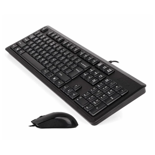 A4 TECH KR-9276 USB Q Trk Optic Mouse Suya Dayanıklı Siyah Multimedya Klavye - Mouse Set - 4