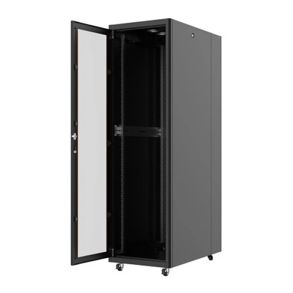 AGER 36U 600x1000mm Dikili Tip Siyah Kabinet Vega AG-VB36U6010S1 Cam Kapak - 2